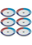 Hermia Juego de Platos de Servicio DNR0082 (6 piezas) multicolor